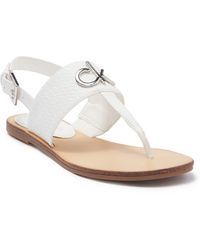 calvin klein t strap flats