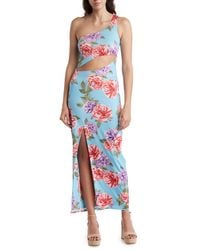AFRM - Lumi Floral One Shoulder Cutout Maxi Dress - Lyst
