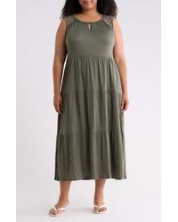 Max Studio - Keyhole Sleeveless Maxi Dress - Lyst