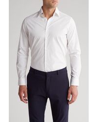 Duchamp - Solid Tailored Fit Dress Shirt - Lyst