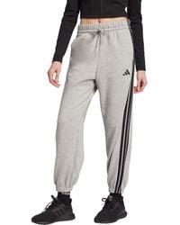 adidas - 3-Stripes Fleece Sweatpants - Lyst