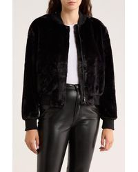 Sanctuary - Luxe Faux Fur Zip Bomber Jacket - Lyst