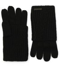 AllSaints - Traveling Foldable Cuff Knit Gloves - Lyst