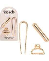 Kitsch - 3-Piece French Hair Pin & Clips Set - Lyst