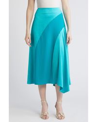 Ted Baker - Bolsena Side Drape Satin Midi Skirt - Lyst