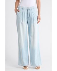 DL1961 - Isabel Pleated Mid Rise Wide Leg Jeans - Lyst