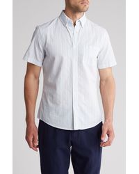 14th & Union - Stripe Seersucker Button-down Shirt - Lyst