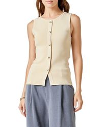 Endless Rose - Knit Button-Up Vest - Lyst