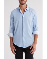 Report Collection - Long Sleeve 4-way Stretch Button-up Shirt - Lyst
