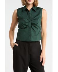 Rag & Bone - Ginny Poplin Sleeveless Shirt - Lyst