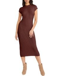 The Good Journey - Cap Sleeve Midi Sweater Dress - Lyst