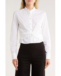 Rag & Bone - Rita Twist Front Cotton Button-Up Shirt - Lyst