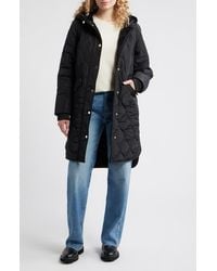 BCBGMAXAZRIA - Onion Quilted Hooded Long Coat - Lyst