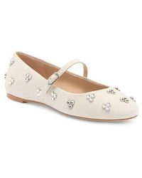Stuart Weitzman - Tammy Crystal Mary Jane Flat - Lyst