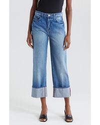 L'Agence - Leighton Cuff Stovepipe Jeans - Lyst