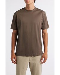 Aurélien - Aur1 Solid Cotton T-Shirt - Lyst