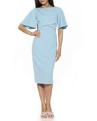 Alexia Admor - Ariah Flutter Sleeve Sheath Dress - Lyst