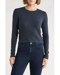 Rag & Bone - Essie Long Sleeve Ribbed Crop T-Shirt - Lyst