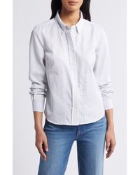 Wit & Wisdom - Stripe Cotton Blend Button-Down Shirt - Lyst