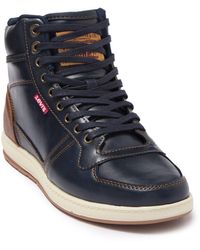 levi's black high top shoes