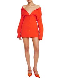 GOOD AMERICAN - Stretch Cotton Poplin Long Sleeve Shirtdress - Lyst