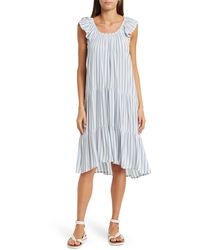 Boho Me - Stripe Tiered Cover-up Dress - Lyst