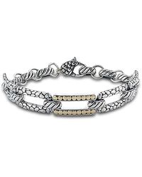 Samuel B. - Sterling Silver 18k Yellow Gold Paperclip Bracelet In Silver And Gold At Nordstrom Rack - Lyst