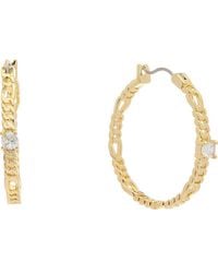 Juvell - Cubic Zirconia Figaro Chain Hoop Earrings - Lyst