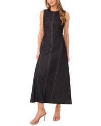 Halogen® - Pinstripe Sleeveless A-Line Dress - Lyst