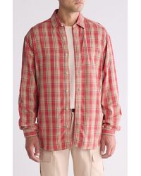 TOPMAN - Relaxed Fit Plaid Button-up Shirt - Lyst