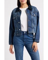WARP+WEFT - Avl Crop Denim Jacket - Lyst