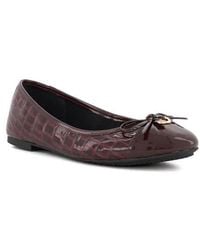 Dune - Hallo Snake Embossed Ballet Flat - Lyst