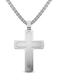 EDFORCE - Two Layer Cross Necklace - Lyst