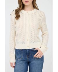 Blu Pepper - Pointelle Cardigan - Lyst