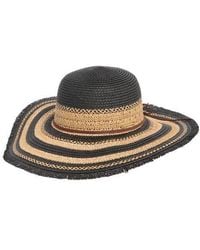 Vince Camuto - Textured Straw Floppy Hat - Lyst