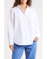 BOSS - Elisana Cotton Button Shirt - Lyst