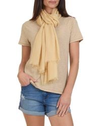 Bruno Magli - Solid Fringe Scarf - Lyst