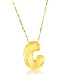 Simona - Bubble Initial Pendant Necklace - Lyst