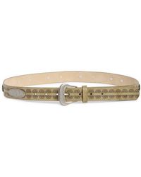 Steve Madden - Oval Concho Burnished Buckle Belt - Lyst