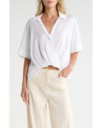 Theory - Twist High-Low Top - Lyst