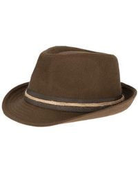 San Diego Hat - Faux Leather Brim Fedora - Lyst
