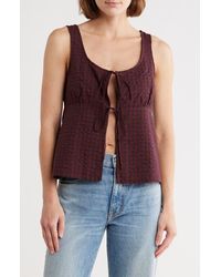 Vigoss - Tie Front Vest Top - Lyst