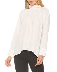 Alexia Admor - Danielle Draped Blouse - Lyst