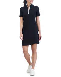 SAGE Collective - Limitless Half Zip Polo Dress - Lyst
