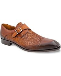 Mezlan - Laser Patina Monk Strap Loafer - Lyst