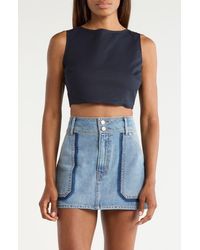 FRNCH - Lola Tie Back Cotton Crop Top - Lyst
