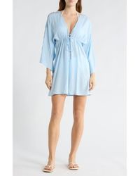 Boho Me - Lace Trim Cover-Up Tunic Top - Lyst