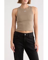 Off-White c/o Virgil Abloh - Row Cotton Blend Ribbed Tank - Lyst