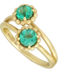 Bony Levy - El Mar Emerald Flower Ring - Lyst