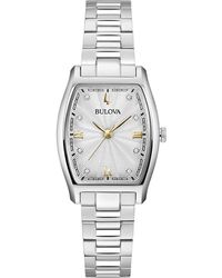Bulova - Tonneau Diamond Accent Bracelet Watch, 26Mm - Lyst
